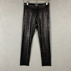 Avenue Montaigne Pants Women 0 Sequin Marilyn Tapered Black Evening